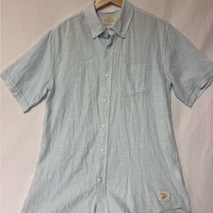 Weatherproof Pale Blue Short-Sleeve Button-Down Shirt